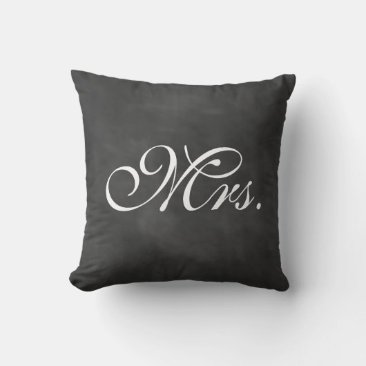 Chalkboard Mrs Pillow Kussen (Voorkant)