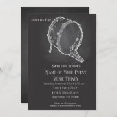 Chalkboard Music Concert Considérant Invitation (Devant / Derrière)