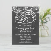 Chalkboard Music Senior Prom Invitation (Debout devant)