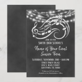 Chalkboard Music Senior Prom Invitation (Devant / Derrière)