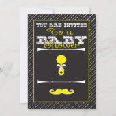 Chalkboard Mustache Baby shower des invitations (Dos)