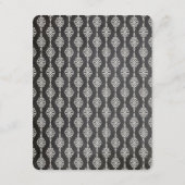 Chalkboard Mustache en Lips  Chic Wedding Informatiekaartje (Achterkant)