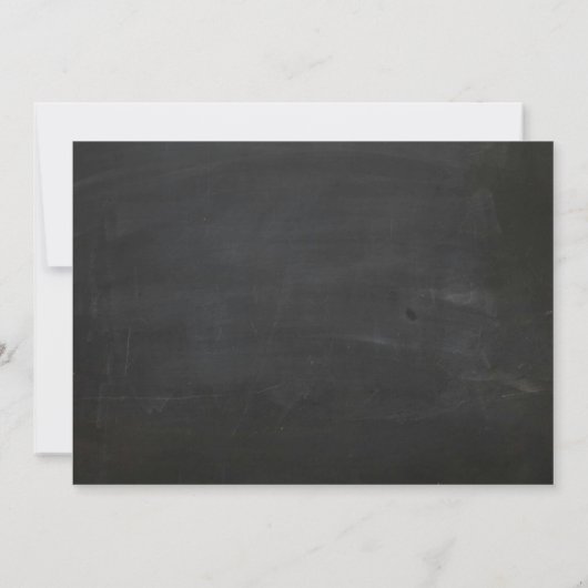 Chalkboard Mustache en Lips sparen de Datum Save The Date (Achterkant)
