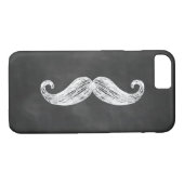 Chalkboard Mustache iPhone 7 Coque (Dos (Horizontal))