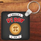 Chalkboard Nationale Pi Dag, 14 maart Sleutelhanger (Achterkant)