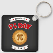 Chalkboard Nationale Pi Dag, 14 maart Sleutelhanger (Achterkant)