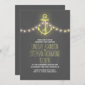 Chalkboard nautische verlovingsfeest uitnodiging (Voorkant / Achterkant)