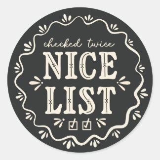 Chalkboard Noël Nice Liste de boho autocollant cad