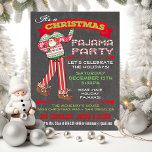 Chalkboard Noël Pyjama fêtes Invitations<br><div class="desc">Tableau noir Pajama fêtes Invitations Super mignon pour les fêtes, cette fête de Noël est pour les adultes ou les enfants qui ont un thème pyjama. Dispose de pantoufles Père Noël pj et rennes, de polices amusantes et de bannières sur un arrière - plan de tableau noir. Illustration tirée à...</div>