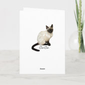 Chalkboard Notecard met geschilderde Siamese kat Kaart (Achterkant)