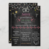 Chalkboard Nurse Afstuderen Kaart (Voorkant / Achterkant)