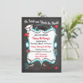 Chalkboard Nurse Medical Afstuderen Invitation Kaart (Staand voorkant)