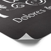 Chalkboard Ons Beach Wedding Sign Poster (Hoek)