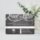 Chalkboard ooit na Initialen Typografie RSVP (Staand voorkant)