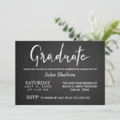 Chalkboard Open House Afstuderen Script Kaart (Staand voorkant)