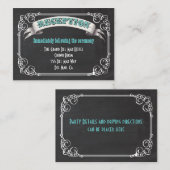 Chalkboard-opnamekaart invoegen informatiekaartje (Voorkant / Achterkant)