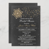 chalkboard or Winter Bridal douche invitation (Devant / Derrière)