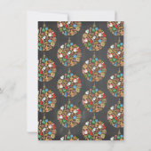 Chalkboard Ornament Exchange Invitation Kaart (Achterkant)