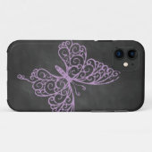Chalkboard Paarse Butterfly iPhone 5 Hoesje-Mate I Case-Mate iPhone Case (Achterkant (horizontaal))