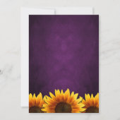 Chalkboard Paarse Sunflower Wedding Invitting Kaart (Voorkant)