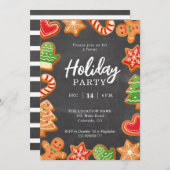 Chalkboard pain d'épices Fête Invitation (Devant / Derrière)