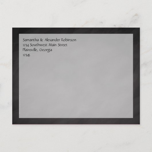 Chalkboard Palm Beach Weddenschap Save the Date Aankondigingskaart (Achterkant)