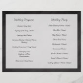 Chalkboard Palm Beach Wedding Program (Achterkant)