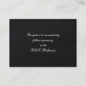 Chalkboard paon mariage réception invitation (Dos)