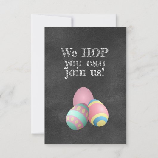 Chalkboard Pastel Bunny Rabbit Easter Hunt Kaart (Achterkant)