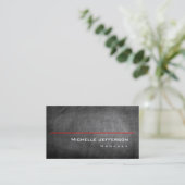 Chalkboard Pattern Gray Red Stripe Visitekaartje (Staand voorkant)