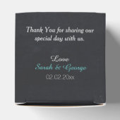 Chalkboard pauw aangepaste bruiloft gunst doos bedankdoosjes (Bovenkant)