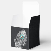 Chalkboard pauw aangepaste bruiloft gunst doos bedankdoosjes (Geopend)