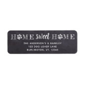 Chalkboard Paw Print Moving Return Address Label (Voorkant)