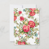 Chalkboard Pays Chintz Mariage RSVP (Dos)