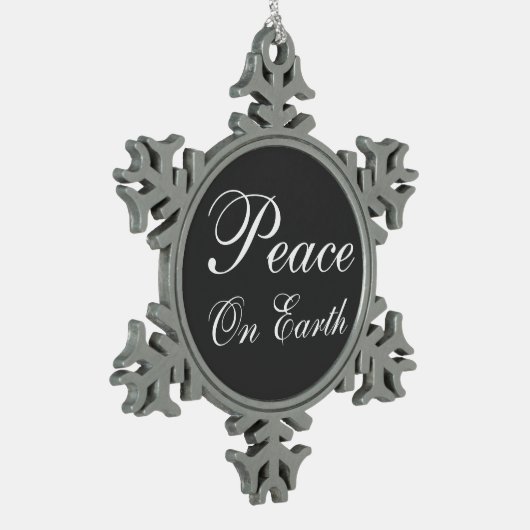 Chalkboard Peace on Earth Snowflake Ornament (Links)