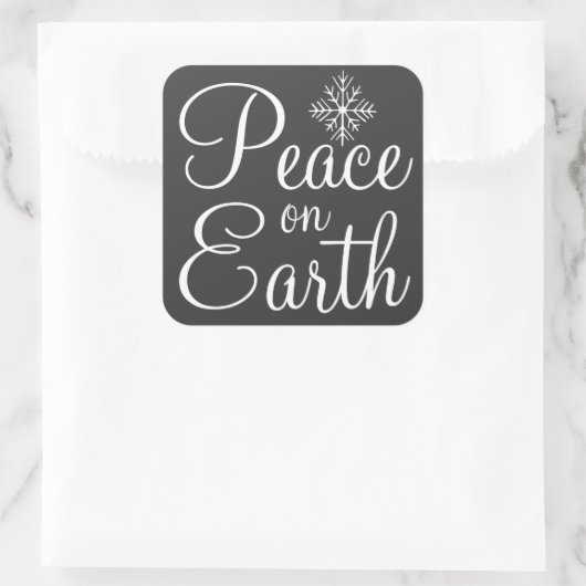 Chalkboard Peace on Earth Stickers (Sac)