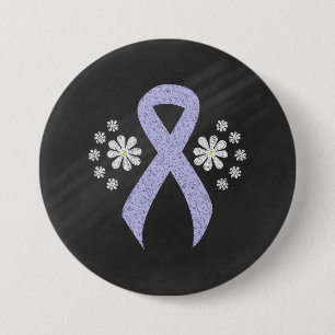 Chalkboard Periwinkle Ribbon Ronde Button 7,6 Cm