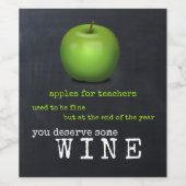 Chalkboard personnalisé Apple enseignant Étiquette (Étiquettes simples)