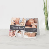 Chalkboard Photo.Collage bébé garçon douche Merci (Devant)