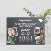 Chalkboard Photo Graduation Faire-part 2023 (Debout devant)