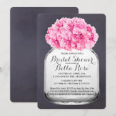 Chalkboard Pink Hydrangea Vrijgezellenfeest hydran Kaart (Voorkant / Achterkant)