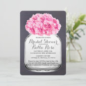 Chalkboard Pink Hydrangea Vrijgezellenfeest hydran Kaart (Staand voorkant)