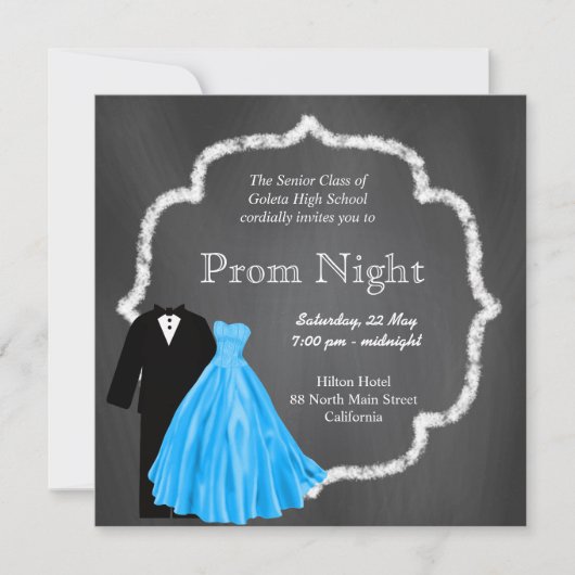 Chalkboard Prom Kaart (Voorkant)