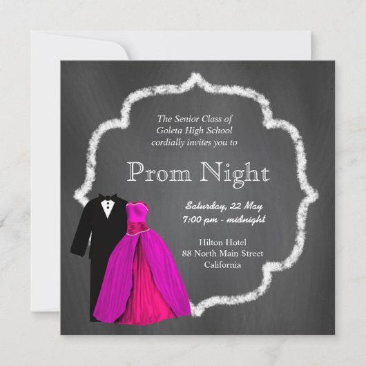 Chalkboard Prom Kaart (Voorkant)