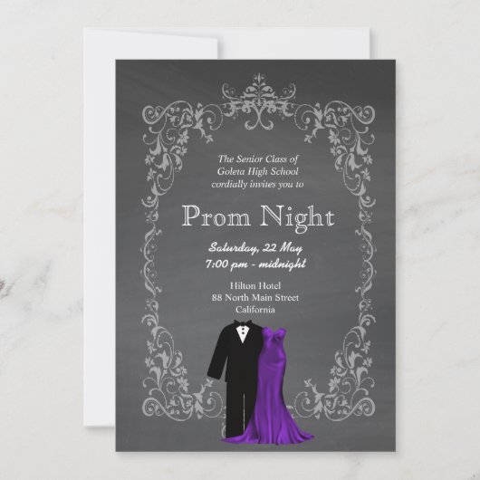 Chalkboard Prom Kaart (Voorkant)