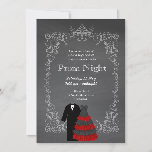 Chalkboard Prom Kaart (Voorkant)