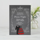 Chalkboard Prom Kaart (Staand voorkant)
