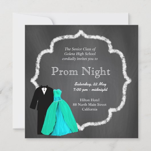 Chalkboard Prom Kaart (Voorkant)