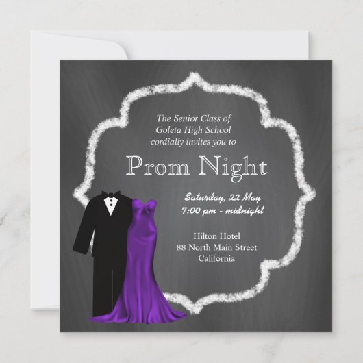 Chalkboard Prom Kaart (Voorkant)