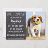 Chalkboard puppy hond verjaardag kaart (Voorkant)
